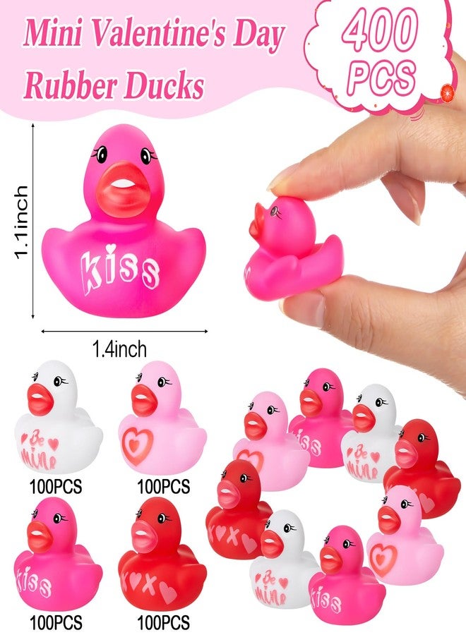 MiniInflat 200 Pcs Valentines Day Rubber Ducks Assorted Rubber Duckies Bulk Mini Pool Toy Ducks for Party Favors Classroom Exchange Gifts - Image 2